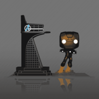 Funko POP! Town Avengers Tower &amp; Iron Man GITD 35 Marvel Exclusive