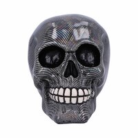 Nemesis Now - Holographic Silver Fishnet Skull 16.5cm