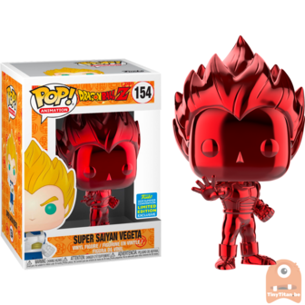 POP! Animation Super Saiyan vegeta Red Chrome #154 Dragonball Z - SDCC - Exclusive