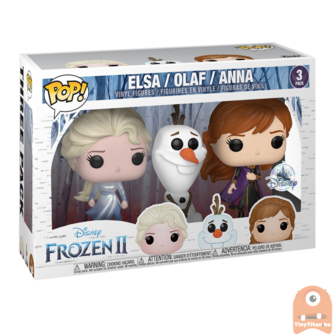 POP! Disney 3 Pack - Elsa (Dark Sea), Olaf & Anna - Frozen II