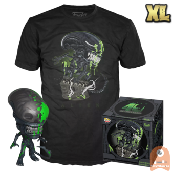 Funko POP! &amp; TEE BOX Alien - Xenomorph Blood Spatter 40th B-day Exclusive - X-Large