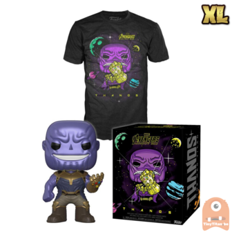 Funko POP! &amp; TEE BOX Thanos Metallic &amp; Gauntlet Exclusive - X-Large