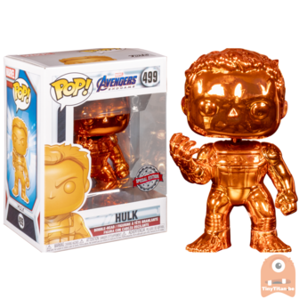 POP! Marvel Avengers Endgame Hulk w/ nano gauntlet Orange Chrome #499 Exclusive