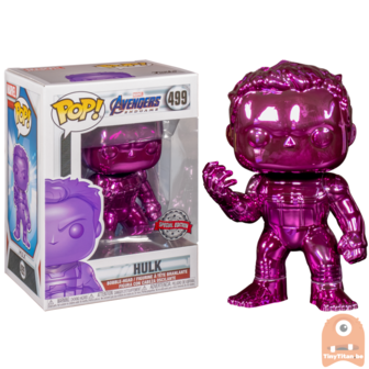POP! Marvel Avengers Endgame Hulk w/ nano gauntlet Purple Chrome #499 Exclusive