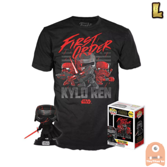 Funko POP! & TEE BOX GITD Supreme Leader Kylo Ren - Star Wars  Exclusive - Large