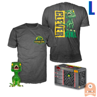 Funko POP! & TEE BOX Jurassic Park - Velociraptor Clever Girl Exclusive - Large