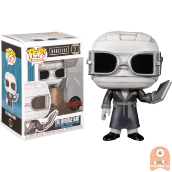 POP! Movies The Invisible Man Black &amp; White #608 Universal Studios Monsters Exclusive