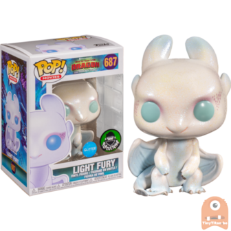 POP! Movies Light Fury Glitter #687 How to Train a Dragon Exclusive