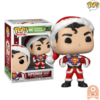 POP! DC Heroes Holiday Series Superman in Holiday Sweater #353