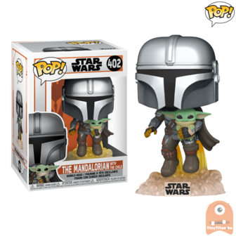  POP! Star Wars The Mandalorian Flying w/ jet Pack & Child #402