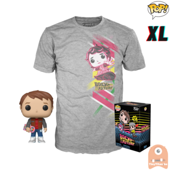 Funko POP! & TEE BOX Back To The Future - Marty w/ Hoverboard Exclusive - X-Large