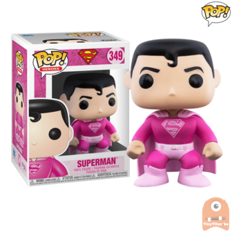POP! Heroes Breast Cancer Awareness Pink Superman #349 DC Comics 