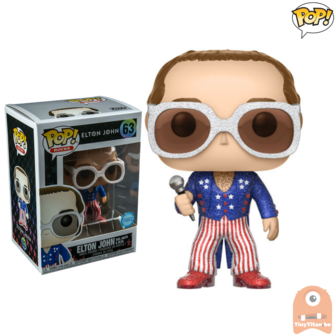 POP! Rocks Elton John - Red, White and Blue #63 Glitter Exclusive