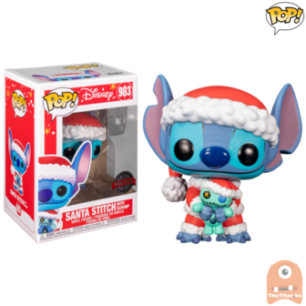 POP! Disney Santa Stitch w/ Scrump #983 Lilo &amp; Stitch Exclusive
