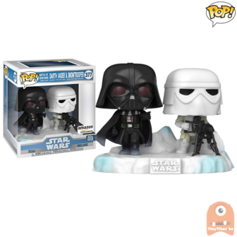 POP! Deluxe, Star Wars: Battle at Echo Base Series - 6 Inch Darth Vader & SnowTrooper #377 Exclusive