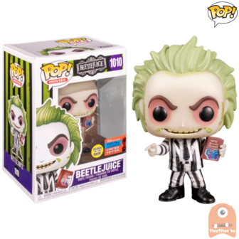 POP! Movies Beetlejuice w/ handbook GITD #1010 NYCC Exclusive