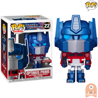 POP! Retro Toys Optimus Prime Metallic #22 Transformers Exclusive 