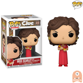 POP! Retro Toys Miss Scarlet w/ The Candlestick #49 Clue / Cluedo 