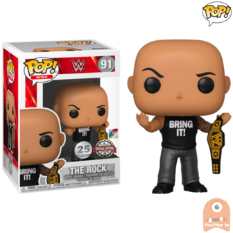POP! SPORTS The Rock w/ Championship Belt #91 WWE Exclusive 