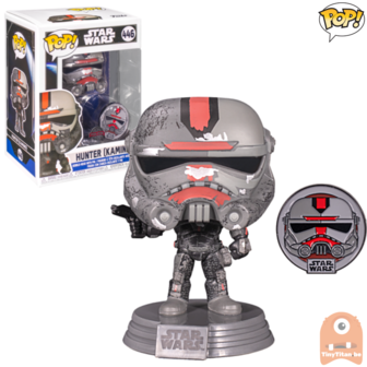 POP! Star Wars Hunter kamino &amp; Enamel Pin #446 Bad Batch Exclusive 
