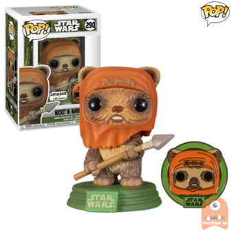 POP! Star Wars Wicket w. Warrick w/ Pin Endor #290  Exclusive 
