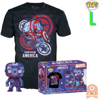 Funko POP! & TEE BOX Captain America Civil War - Marvel Artist Series Exclusive - Large