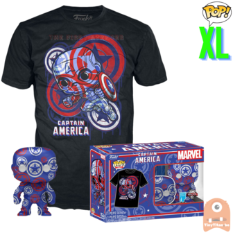 Funko POP! &amp; TEE BOX Captain America Civil War - Marvel Artist Series Exclusive - X-Large