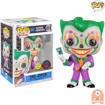 POP! Heroes The Joker GITD 414 Dia De Los Muertos DC Exclusive 