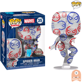 POP! Marvel Artist Series Spider-Man Patriotic Age w/ Case 35 Exclusive 