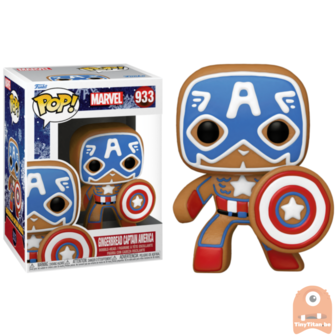 POP! Marvel Gingerbread Captain America 933 Holiday Series