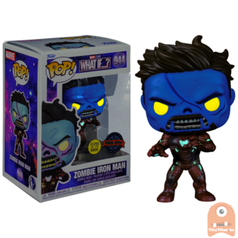 POP! Marvel Zombie Iron Man GITD 944 What If  Exclusive 