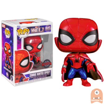 POP! Marvel Zombie Hunter Spidey Metallic 945 What If  Exclusive 