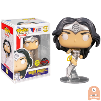 POP! Heroes Wonder Woman White Lantern GITD 423 Exclusive 