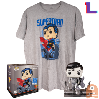 Funko POP! & TEE Superman Black & White Jim Lee Collection Deluxe POP! Exclusive - Large