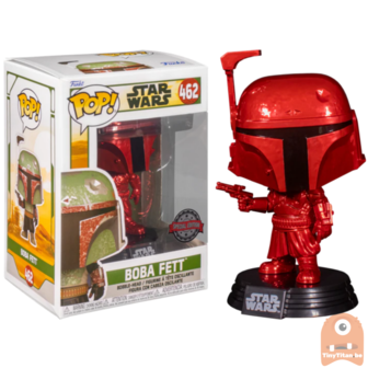 POP! Star Wars Boba Fett Red Chrome 462 The Book of Boba Exclusive 