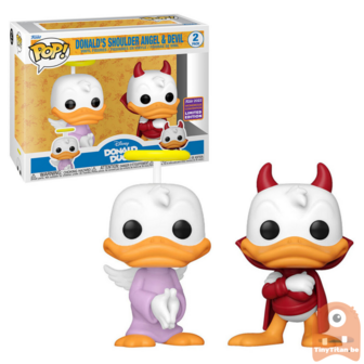 POP! Disney Donald&#039;s Shoulder Angel &amp; Devil 2-Pack Wondrous Con 2022 Exclusive