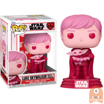 POP! Star Wars Valentine Pink Luke Skywalker w/ Grogu 494