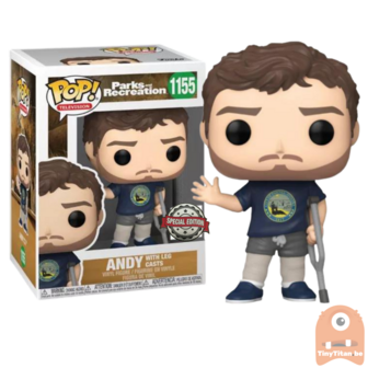 POP! Television Andy w/ Leg Casts 1155 Parks and recreation Exclusive
