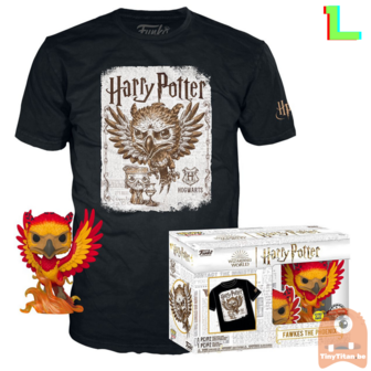 Funko POP! & TEE BOX Fawkes The Phoenix GITD - Harry Potter Exclusive - Large