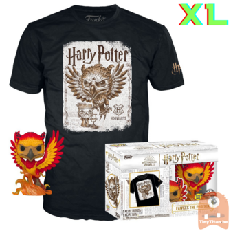Funko POP! & TEE BOX Fawkes The Phoenix GITD - Harry Potter Exclusive - X-Large