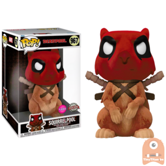 POP! Marvel Squirrelpool Flocked 10 INCH 967 Deadpool Exclusive