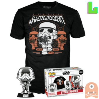 Funko POP! & TEE BOX Stormtrooper chrome - Star Wars Exclusive - Large