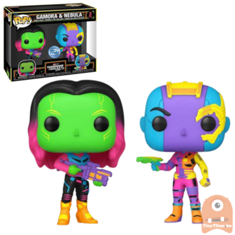 POP! Marvel Nebula &amp; Gamora 2-pack Black light - GOTG2 Exclusive 