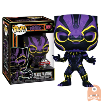 POP! Marvel Black Panther Black light 891 Black Panther Exclusive 