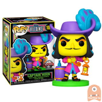 POP! Disney Captain Hook Black light 1081 Villains exclusive 