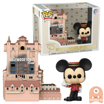 POP! Disney Town Hollywood Tower Hotel and Mickey mouse 31 Walt Disney World 50 Years 