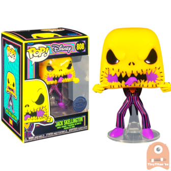 POP! Disney Jack Skellington Scare 808 The Nightmare Before Christmas Black Light Exclusive