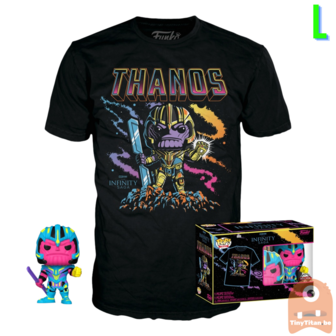 Funko POP! &amp; TEE BOX Thanos BlackLight - Marvel Exclusive - Large