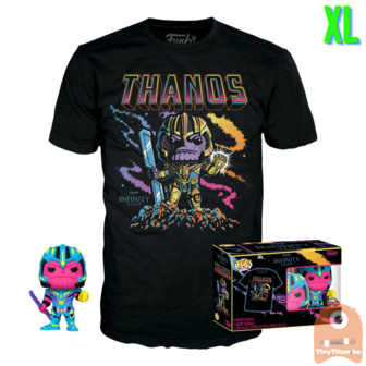 Funko POP! & TEE BOX Thanos BlackLight - Marvel Exclusive - X-Large