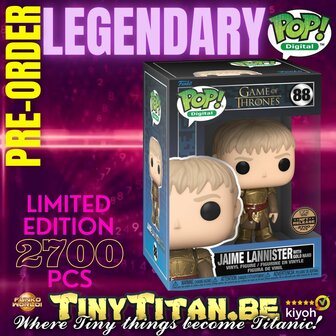 Digital POP! Jaime Lannister with Gold Hand 88 Legendary Game of Thrones Exclusive Pre-order